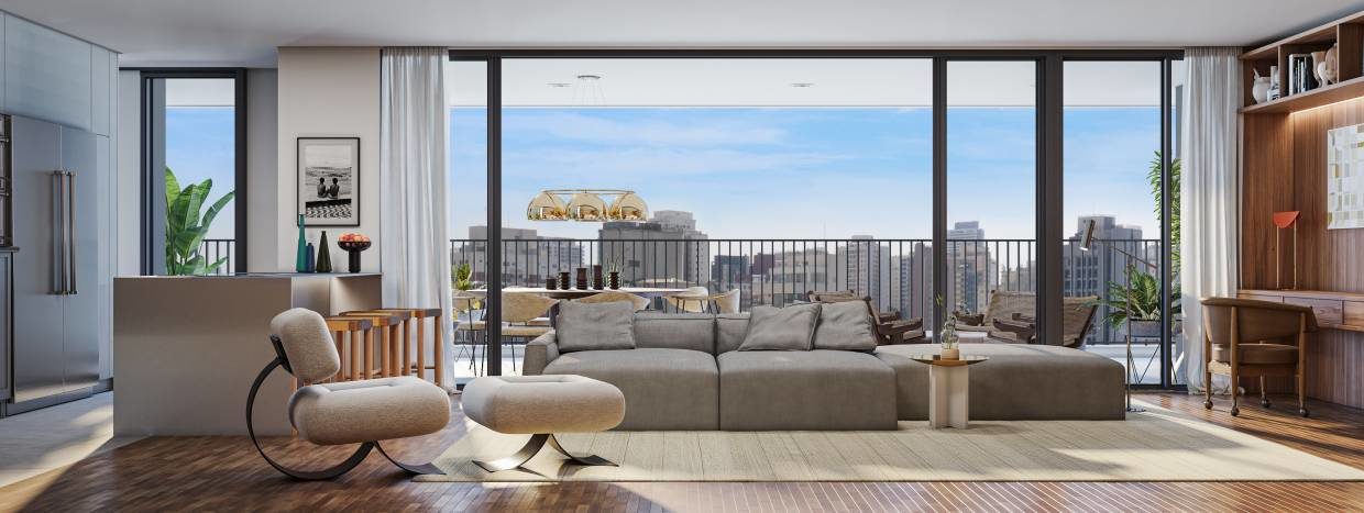 Living Ampliado - 151m² H.I. Pinheiros Setin Incorporadora