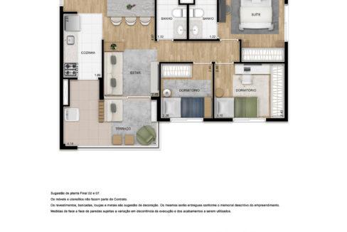 Opção 3 - Planta de 67m² do TEG Mooca