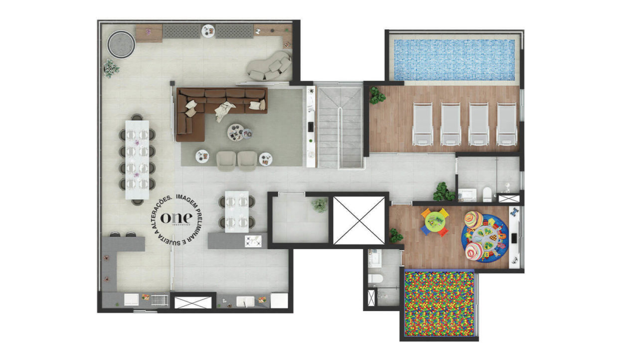 Planta Cobertura Duplex (Superior) do EDGE Pinheiros